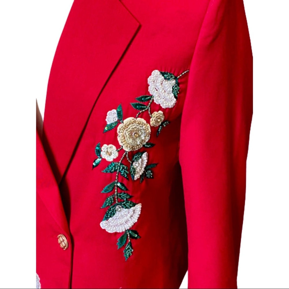 Double press crop embroidered  jacket/coat - Picture 4 of 10